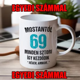 Régen amikor - egyedi számos születésnapi bögre