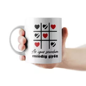   Az igaz szerelem mindig győz - szerelmes bögre Valentin-napra