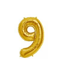 Arany színű számos fólia lufi