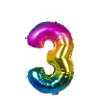 Szivárvány színű számos fólia lufi