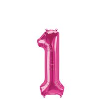 Rózsaszín színű számos fólia lufi