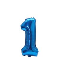 Kék színű számos fólia lufi