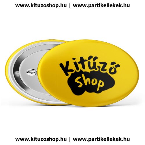 Egyedi kitűző 69x45mm ovális