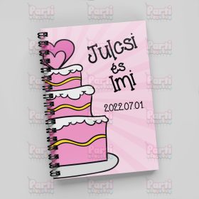 Emlékkönyv Esküvőre - Tortás