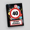Emlékkönyv Szülinapra Sebességkorlátozó - 40-es