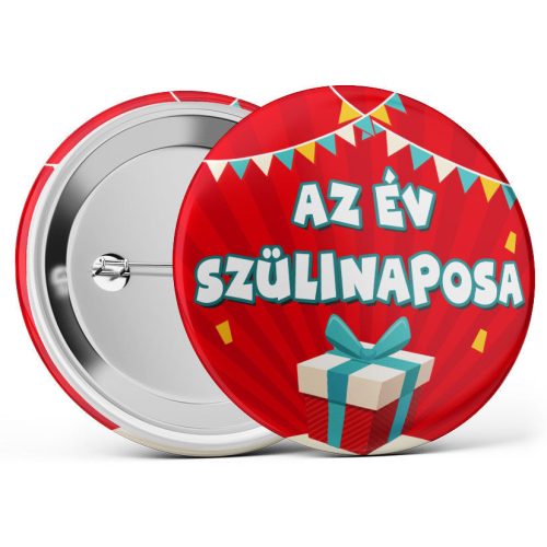 Az év szülinaposa születésnapi kitűző