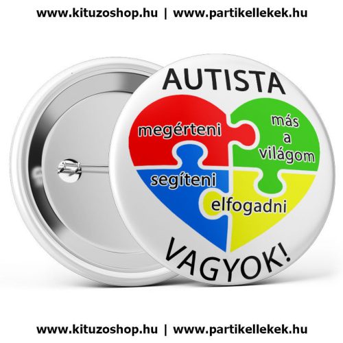 Autista vagyok kitűző 58mm