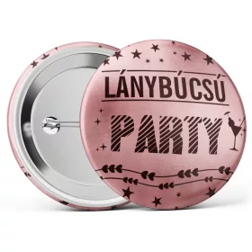Rosegold lánybúcsú party kitűző