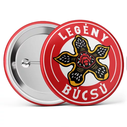 Demogorgonos legénybúcsú kitűző