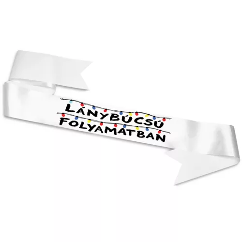 Lánybúcsú folyamatban vállszalag