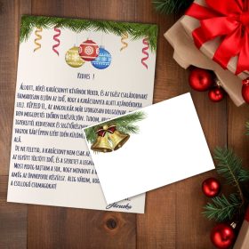   Névre szóló levél a Jézuskától  1 - karácsonyfadíszes