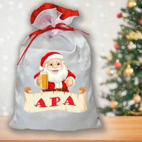   Egyedi névre szóló vicces Mikulás zsák Apának - Sörös