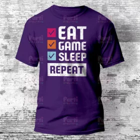 Eat Game Sleep Repeat gamer póló több színben