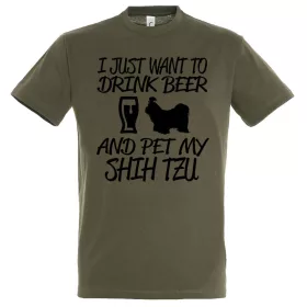 Beer and shih tzu póló több színben
