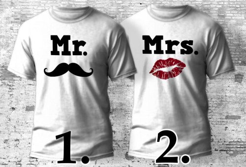 Mr és Mrs II. páros póló több színben
