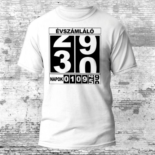 Évszámláló póló 30. születésnapra