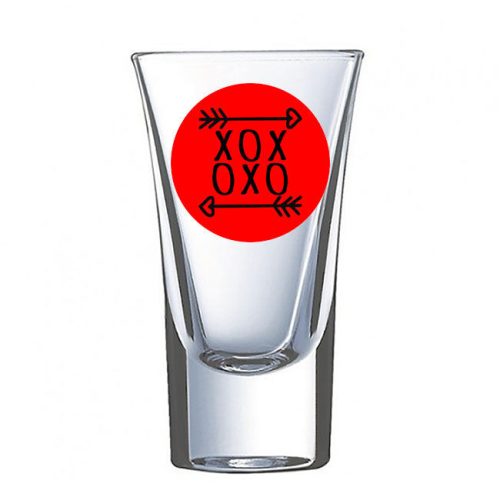 XOXO - szerelmes feles pohár Valentin-napra