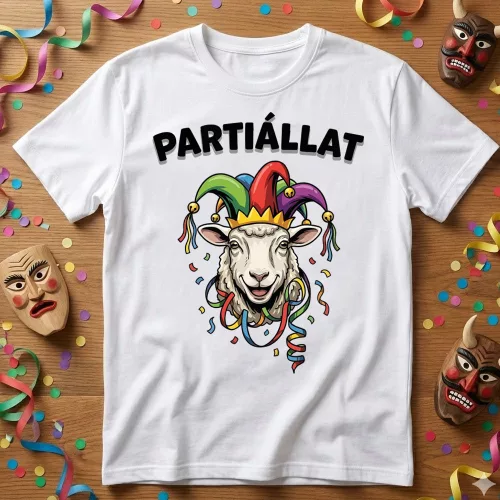 Partiállat - farsangi  póló több színben