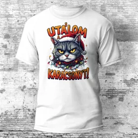 Utálom a karácsonyt cicás póló