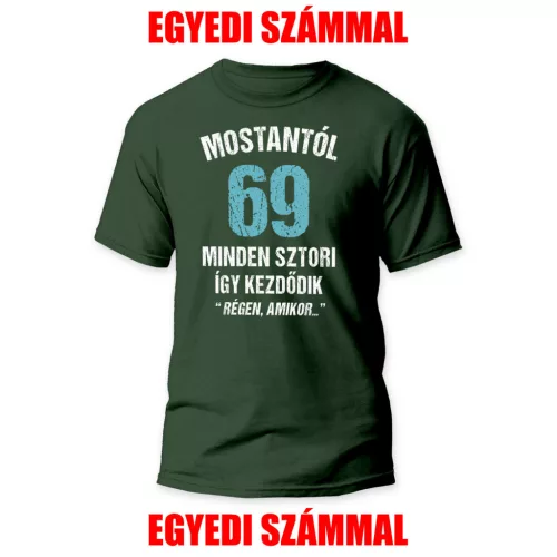 Régen amikor - születésnapi póló egyedi számmal