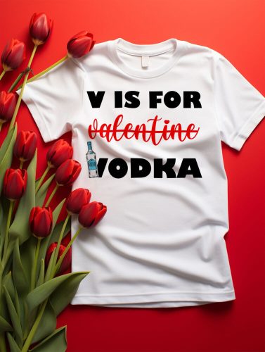 V is for Vodka - Valentin-napi póló több színben