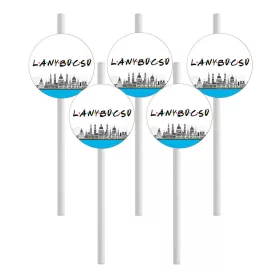 Friends lánybúcsú party papír szívószál 10db