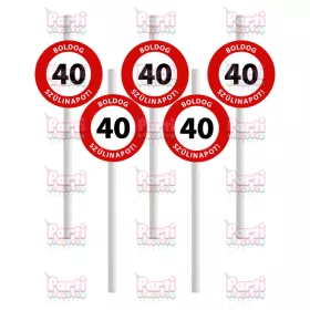 40-es sebességkorlátozó papír szívószál 10db