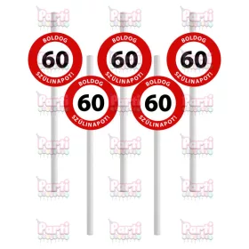 60-as sebességkorlátozó papír szívószál 10db