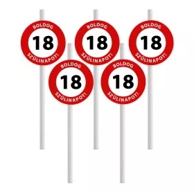 18-as sebességkorlátozó papír szívószál 10db