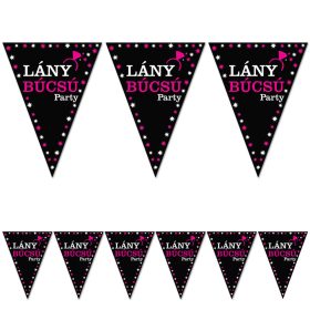 Zászlófüzér Lánybúcsú Party Gyűrűs 3m