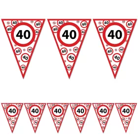 Zászlófüzér 40. szülinapra sebességkorlátozó 3m