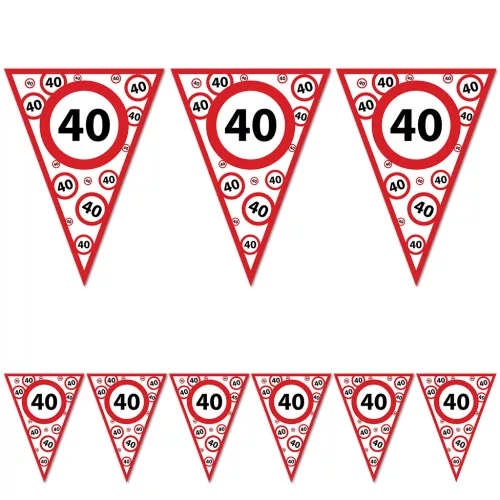 Zászlófüzér 40. szülinapra sebességkorlátozó 3m
