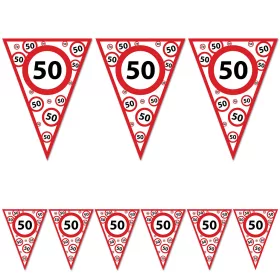 Zászlófüzér 50. szülinapra sebességkorlátozó 3m
